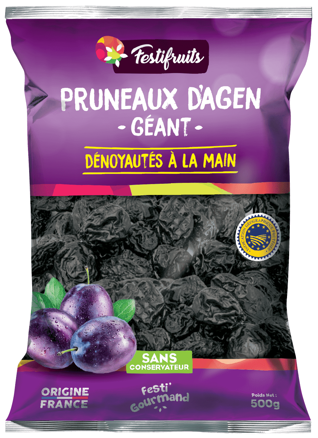 Pruneaux d'agen géant dénoyautés 500 G