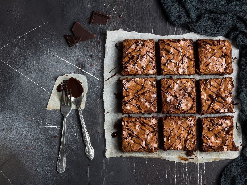 Brownie noisettes et graines de chia